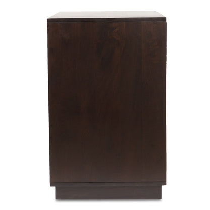 Denman 3 Drawer Nightstand Dark Brown