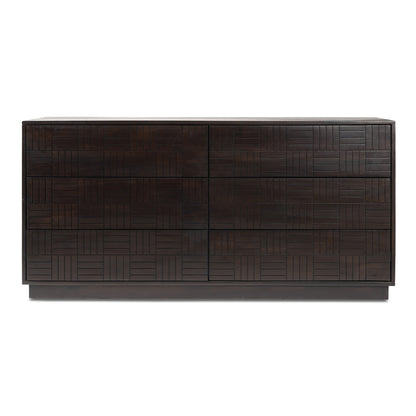 Denman 6 Drawer Dresser Dark Brown | Brown