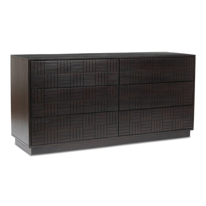 Denman 6 Drawer Dresser Dark Brown