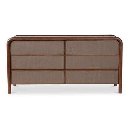 Rye 6 Drawer Dresser Warm Brown | Brown