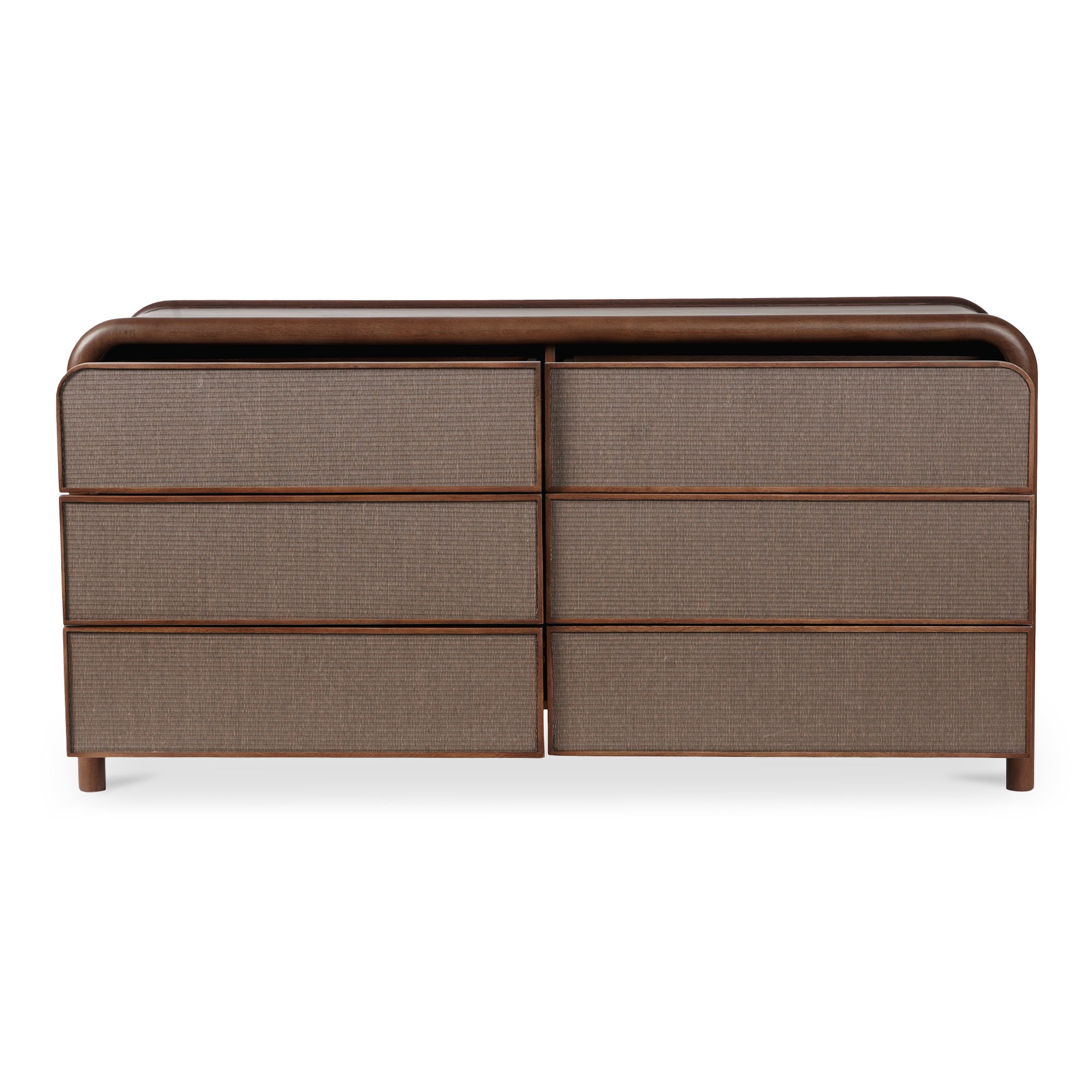 Rye 6 Drawer Dresser Warm Brown