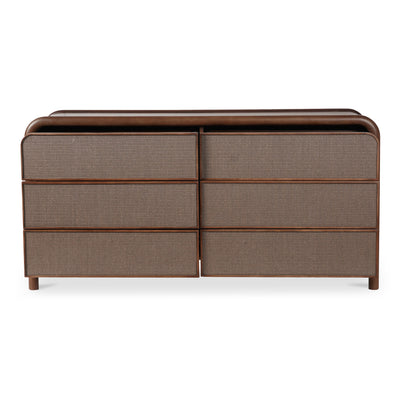 Rye 6 Drawer Dresser Warm Brown by Moe's Home