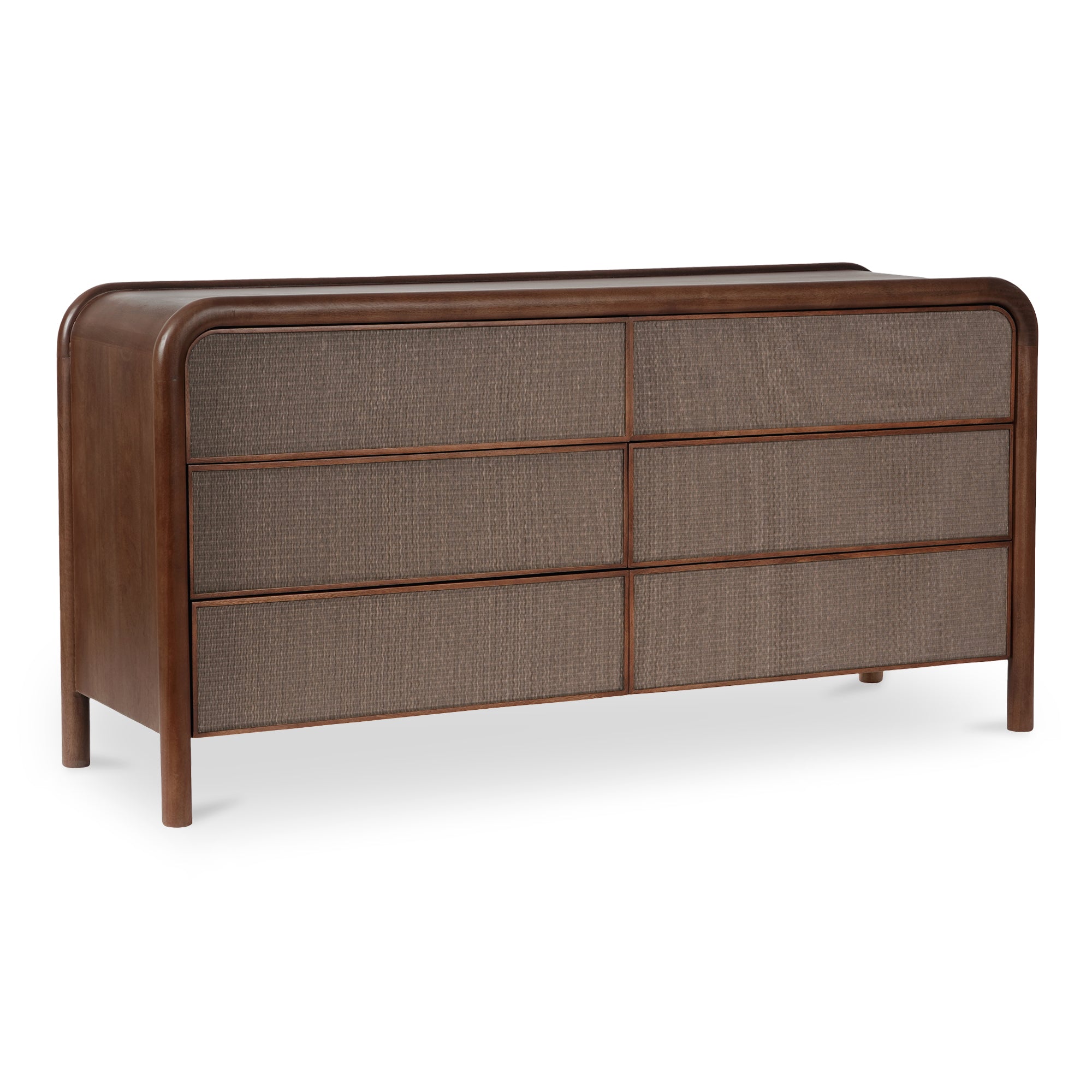 Rye 6 Drawer Dresser Warm Brown