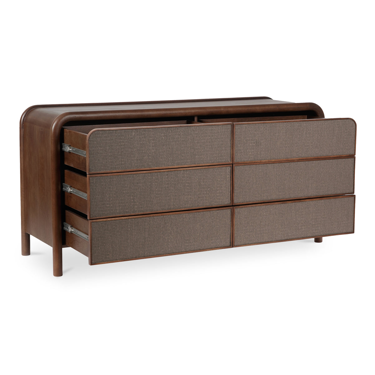 Rye 6 Drawer Dresser Warm Brown by Moe's Home