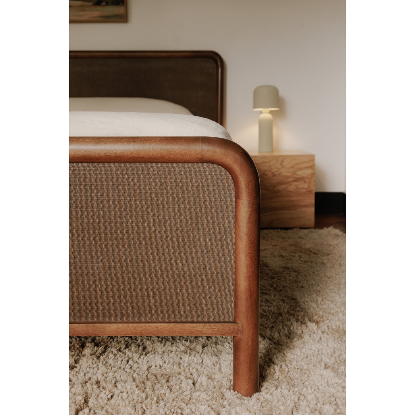 Rye Queen Bed Warm Brown by Moe's Home