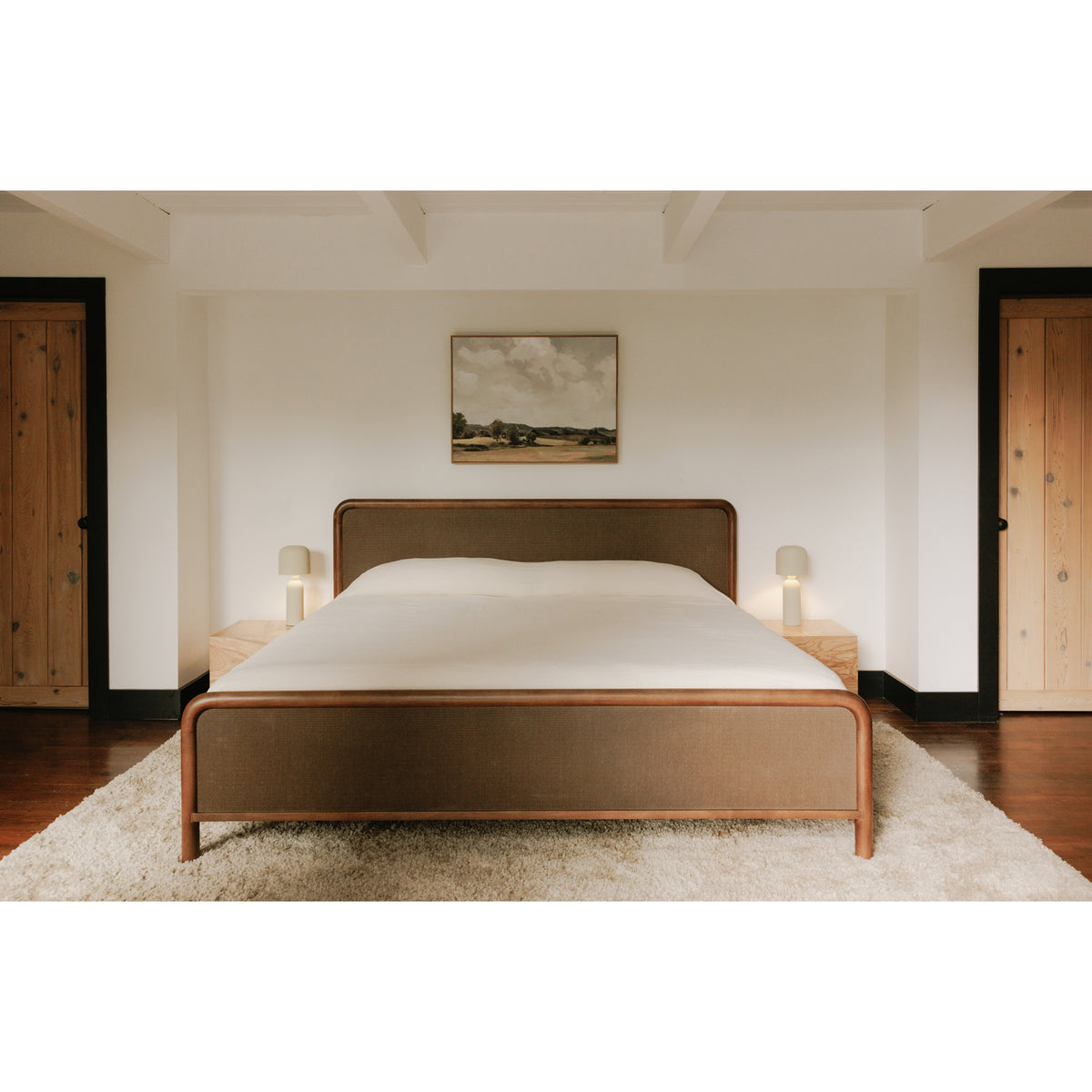 Rye King Bed Warm Brown by Moe's Home