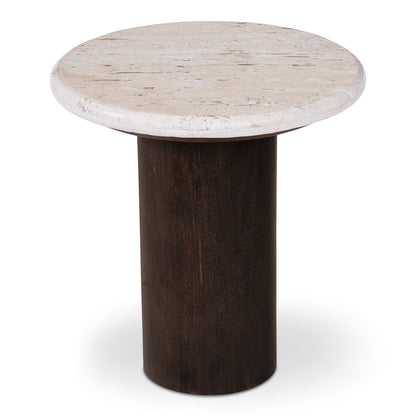 Landon Accent Table Beige Travertine