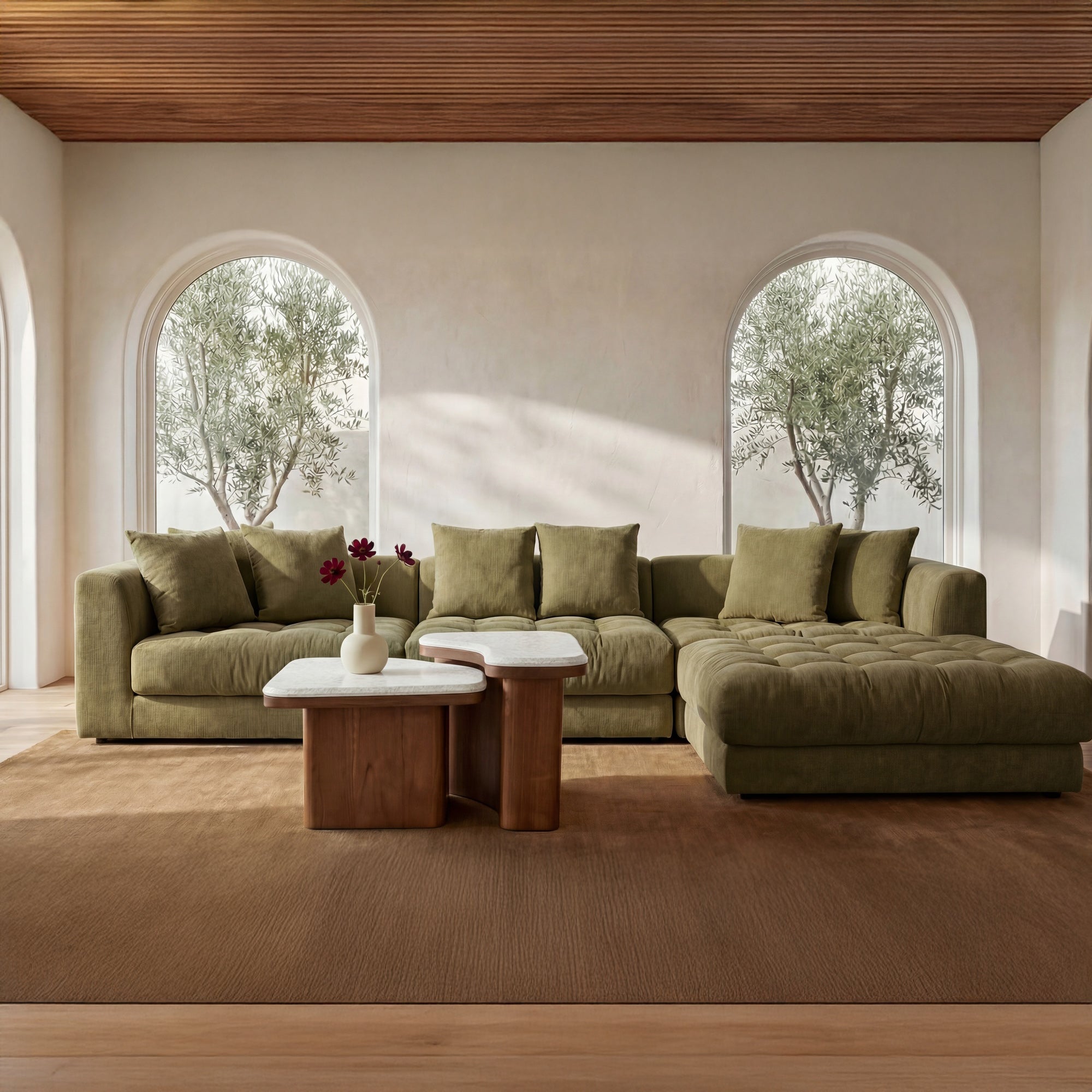 Abi Nesting Coffee Table Beige Cosmos by Moe's Home