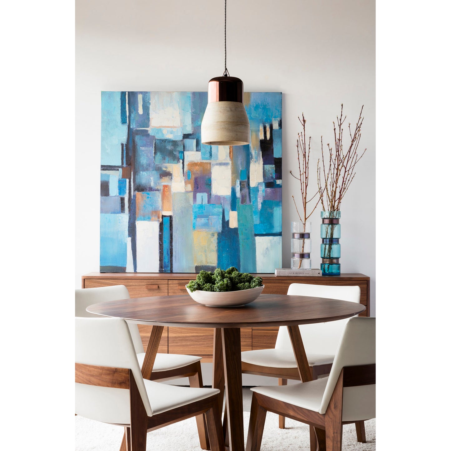 Godenza Round Dining Table Brown by Moe's Home