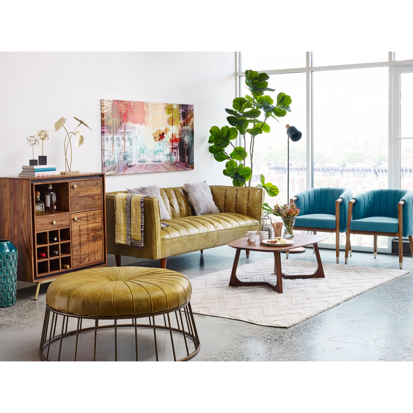 Godenza Small Coffee Table Brown by Moe's Home