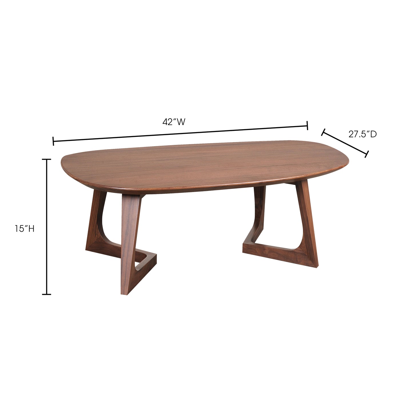 Godenza Small Coffee Table Brown by Moe's Home