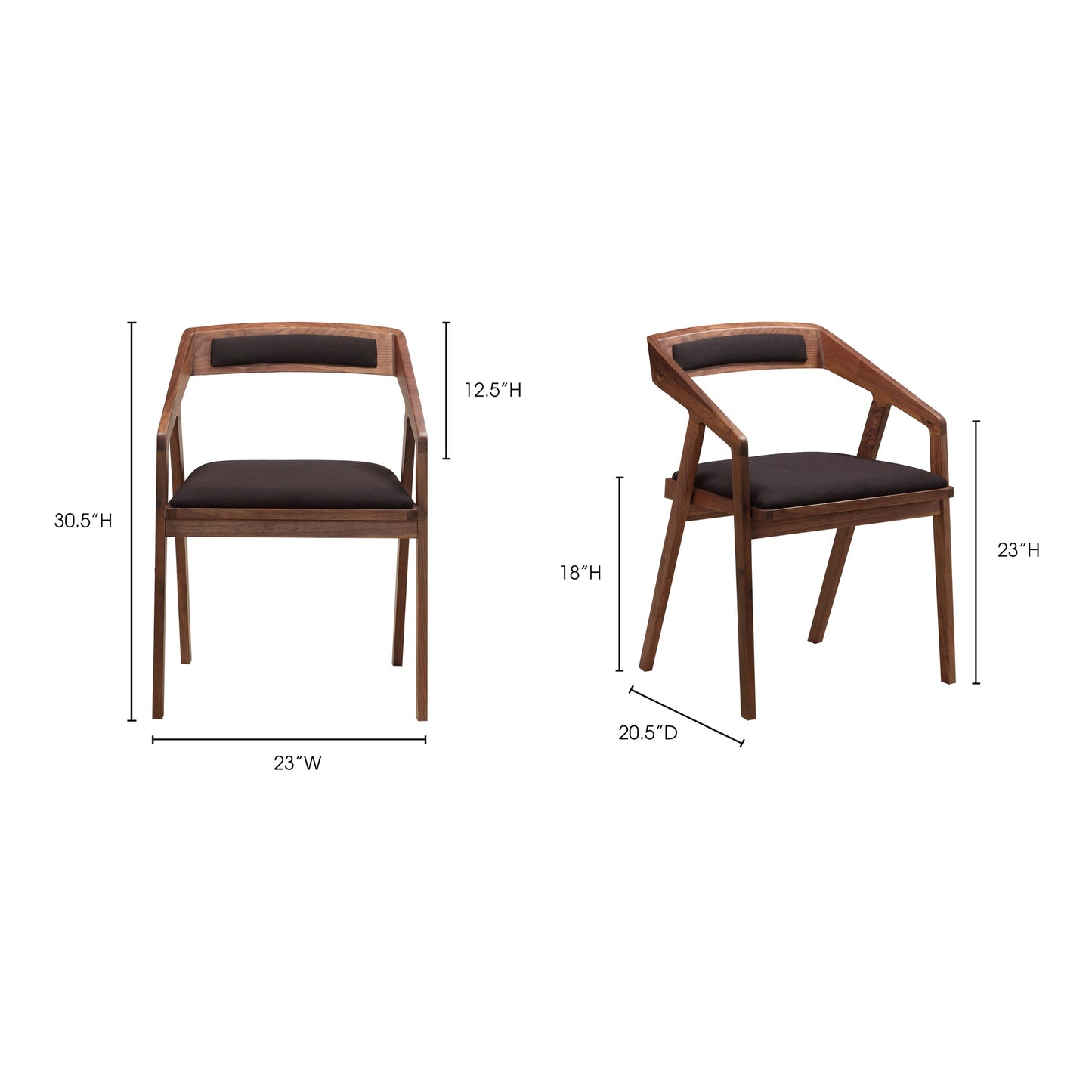 Padma Arm Chair Black by Moe's Home