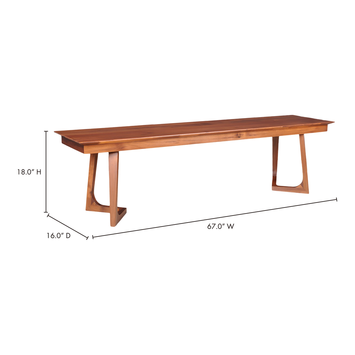 Godenza Bench Brown by Moe's Home