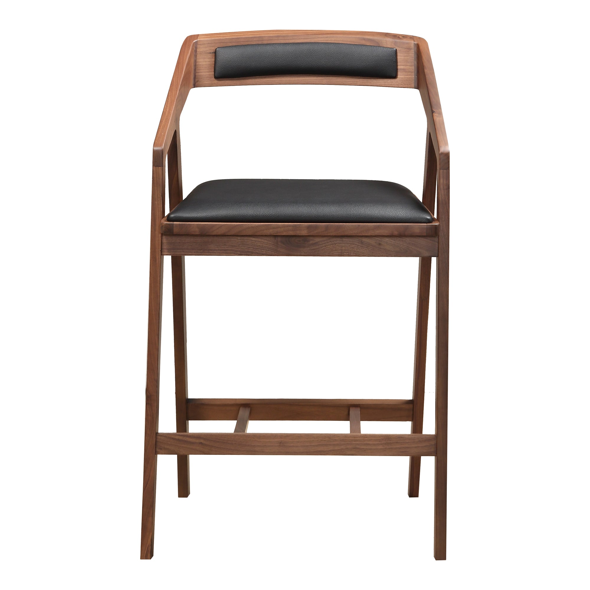 Padma Counter Stool Black Vegan Leather | Brown