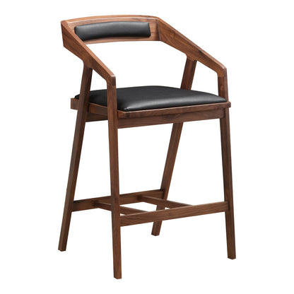 Padma Counter Stool Black Vegan Leather