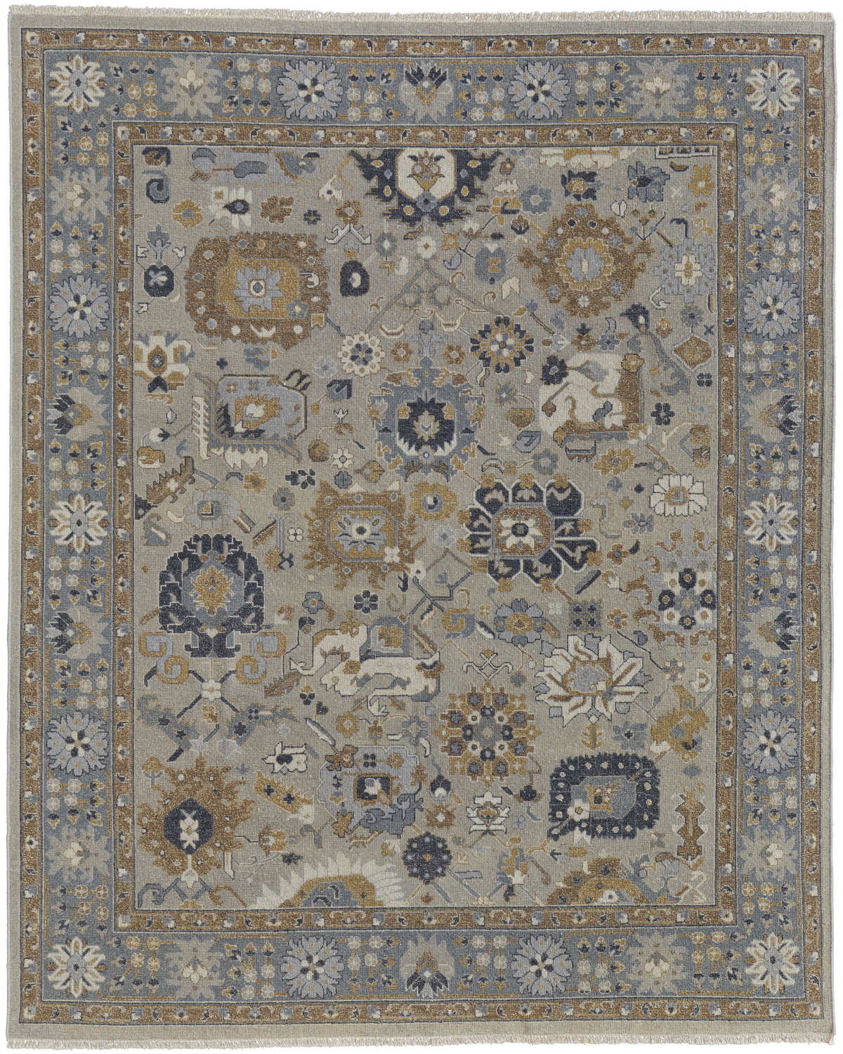 Corbitt 0612F Blue/Gold Rug by Feizy