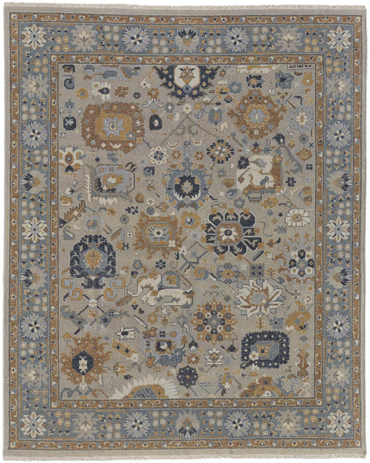 Corbitt 0612F Blue/Gold Rug by Feizy
