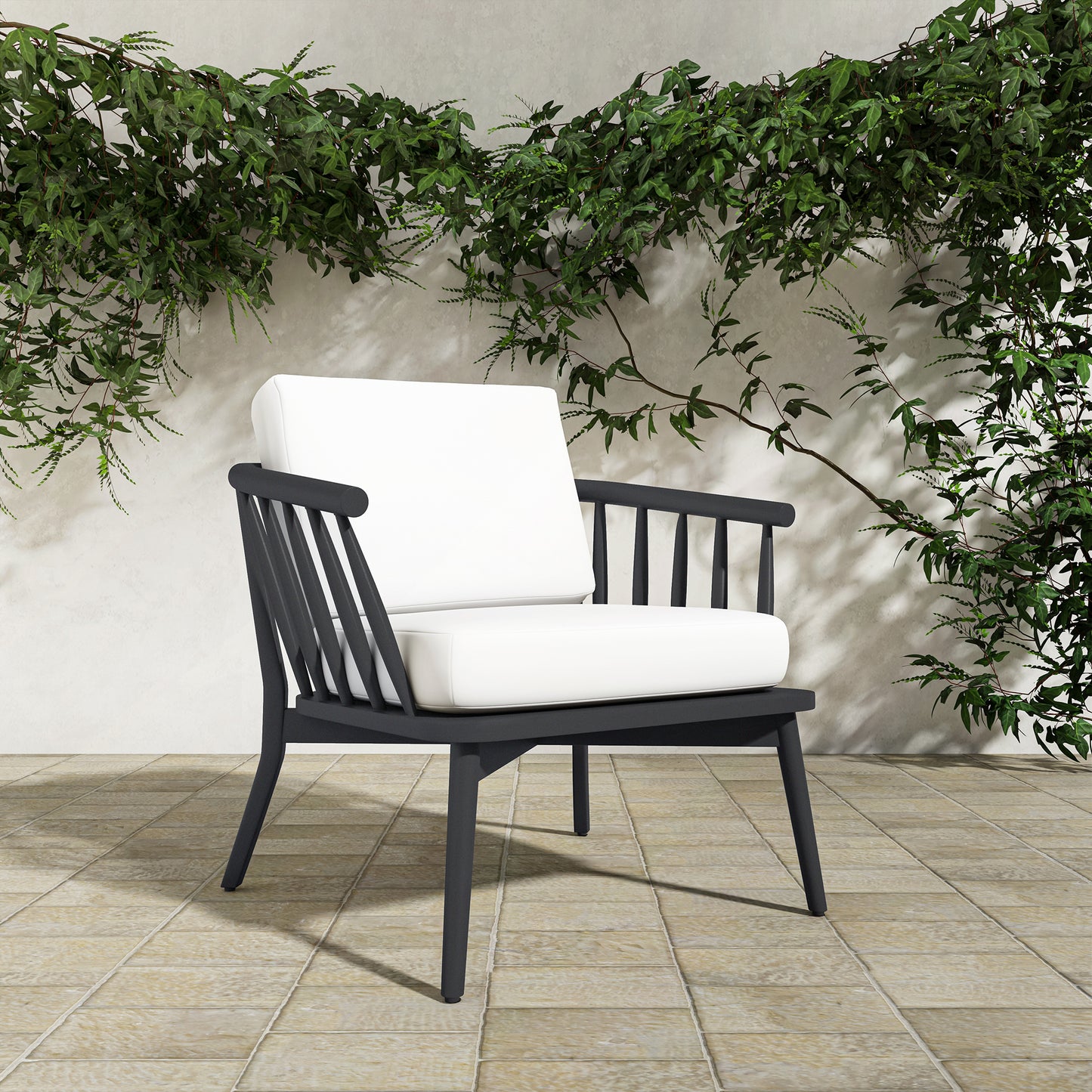 Wren Outdoor Lounge Chair Warm White by Moe's Home