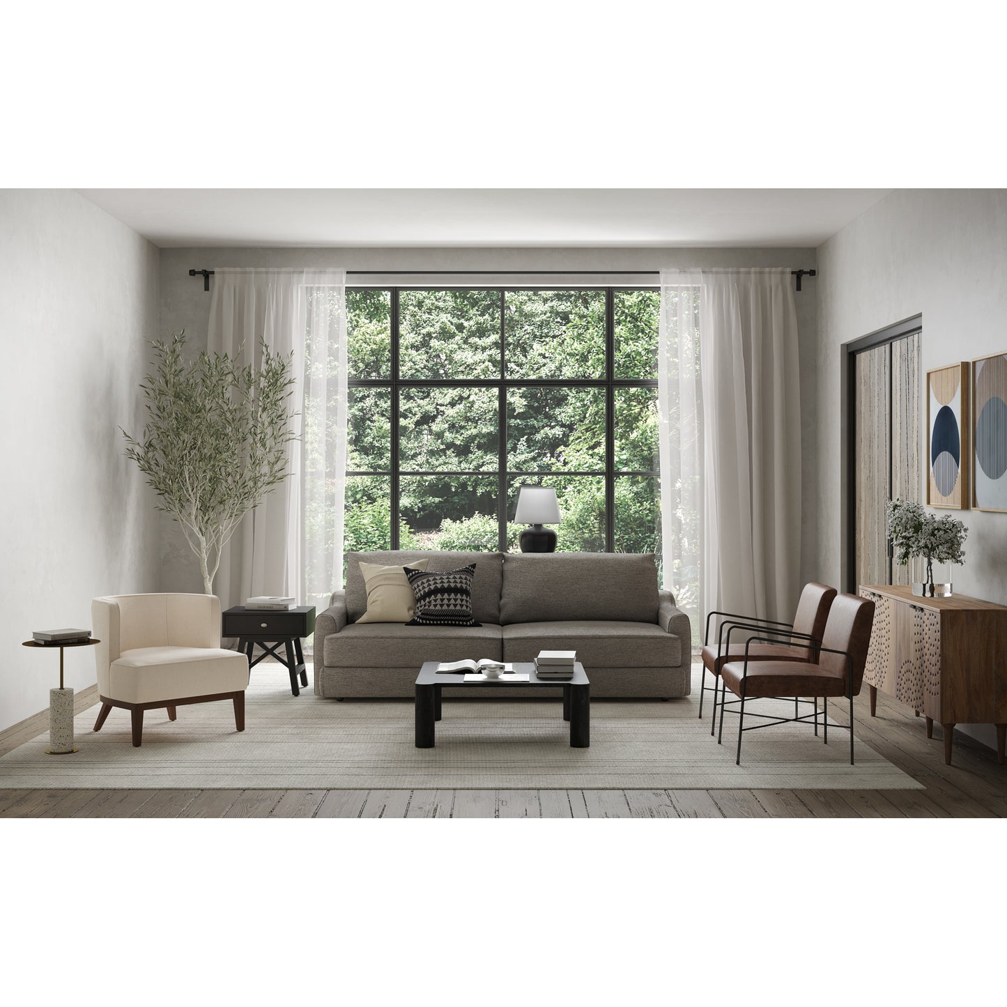 Infinity Sideboard Light Grey by Moe's Home