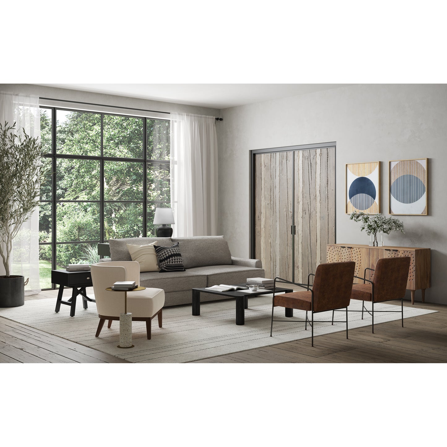 Infinity Sideboard Light Grey by Moe's Home