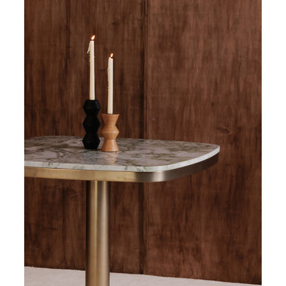 Sequence Small Wooden Candle Holder Brown