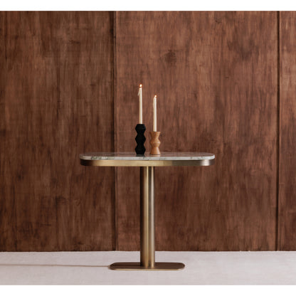 Sequence Small Wooden Candle Holder Brown