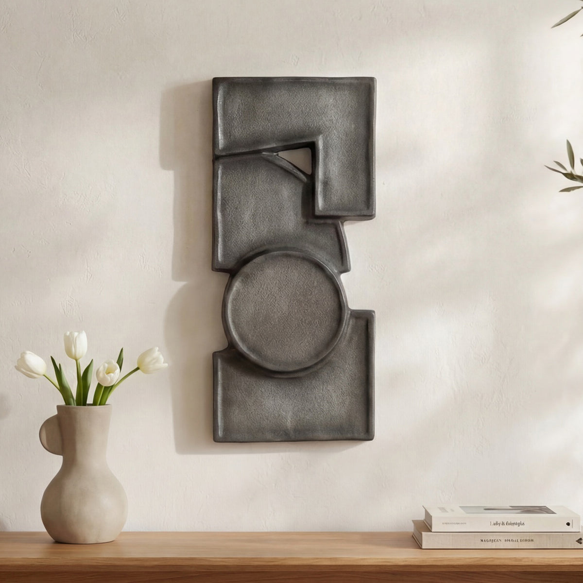 Teo Wall Sculpture Charcoal by Moe's Home