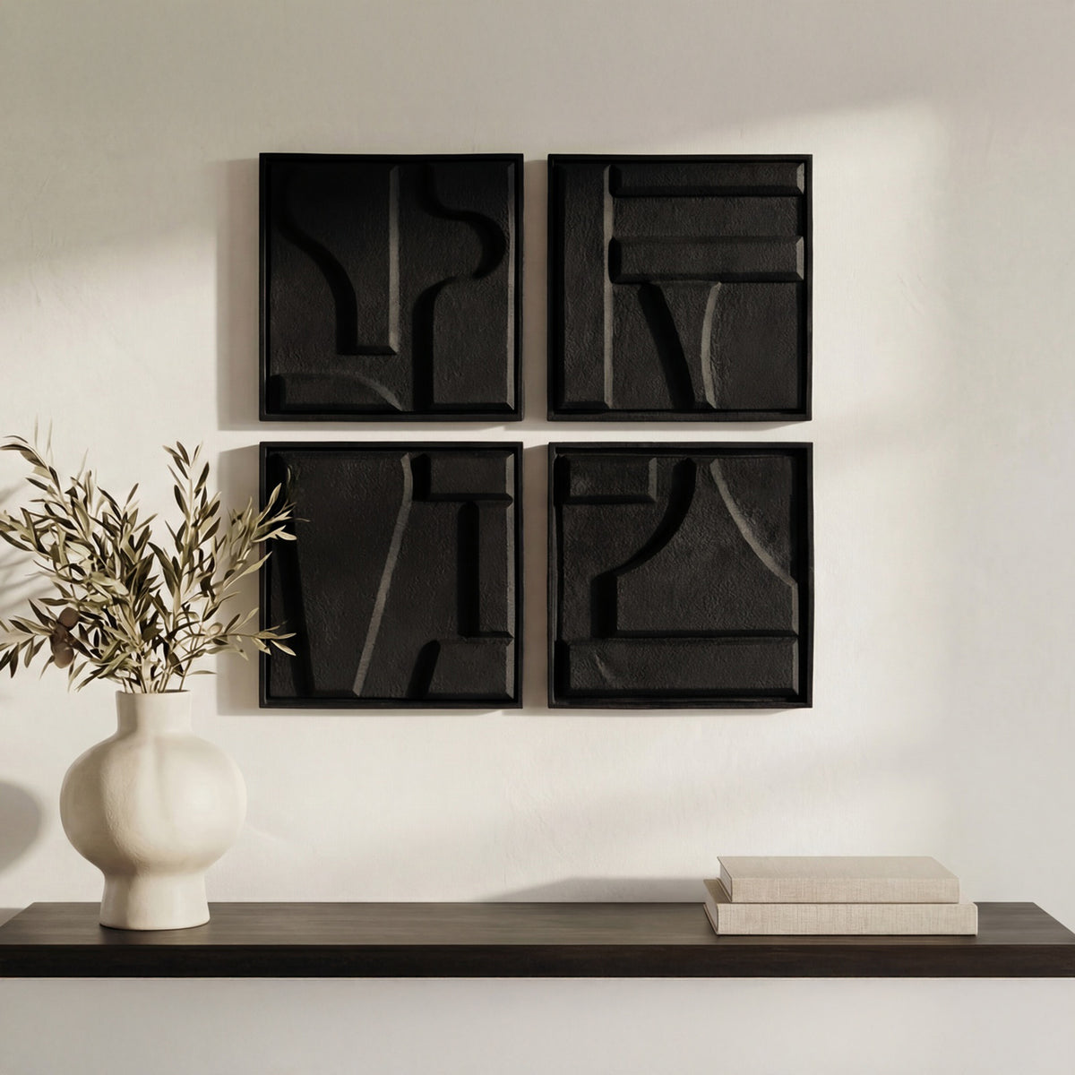 Alva Wall Sculpture-Set Of 4 by Moe's Home