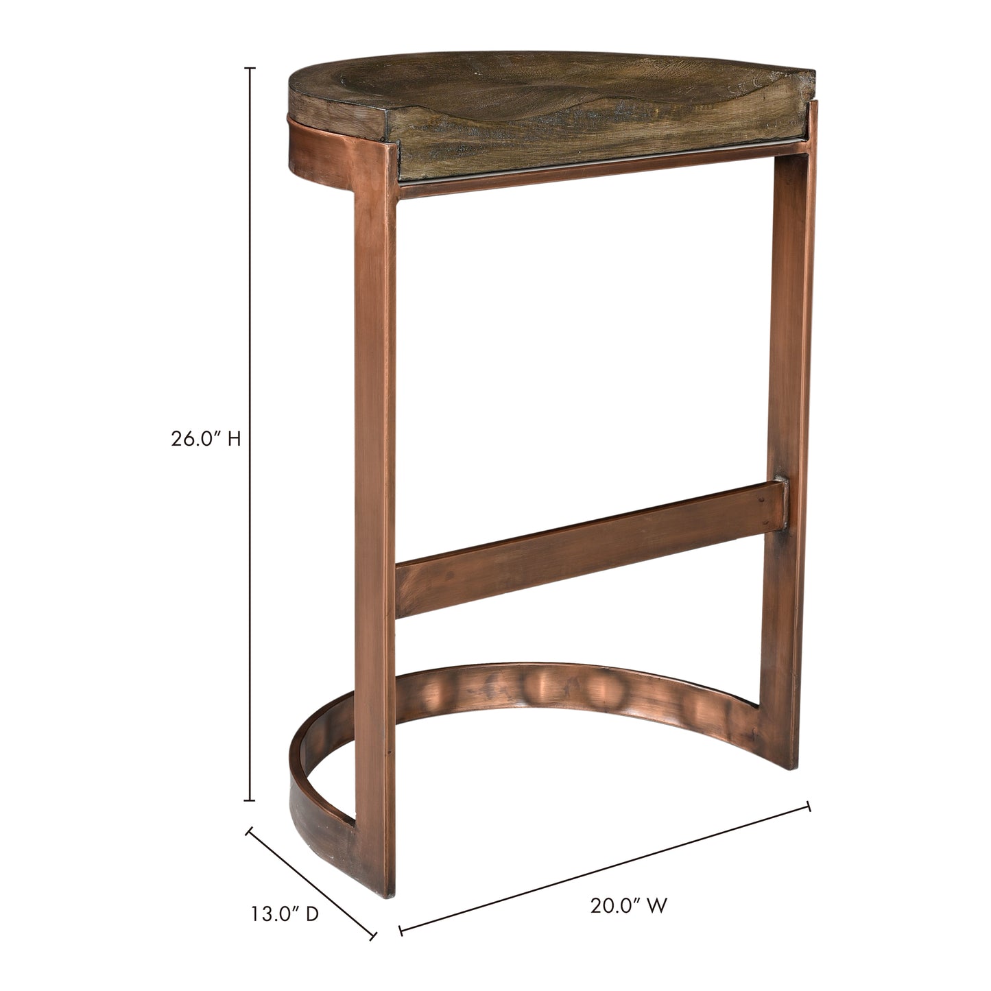 Bancroft Counter Stool Grey by Moe's Home