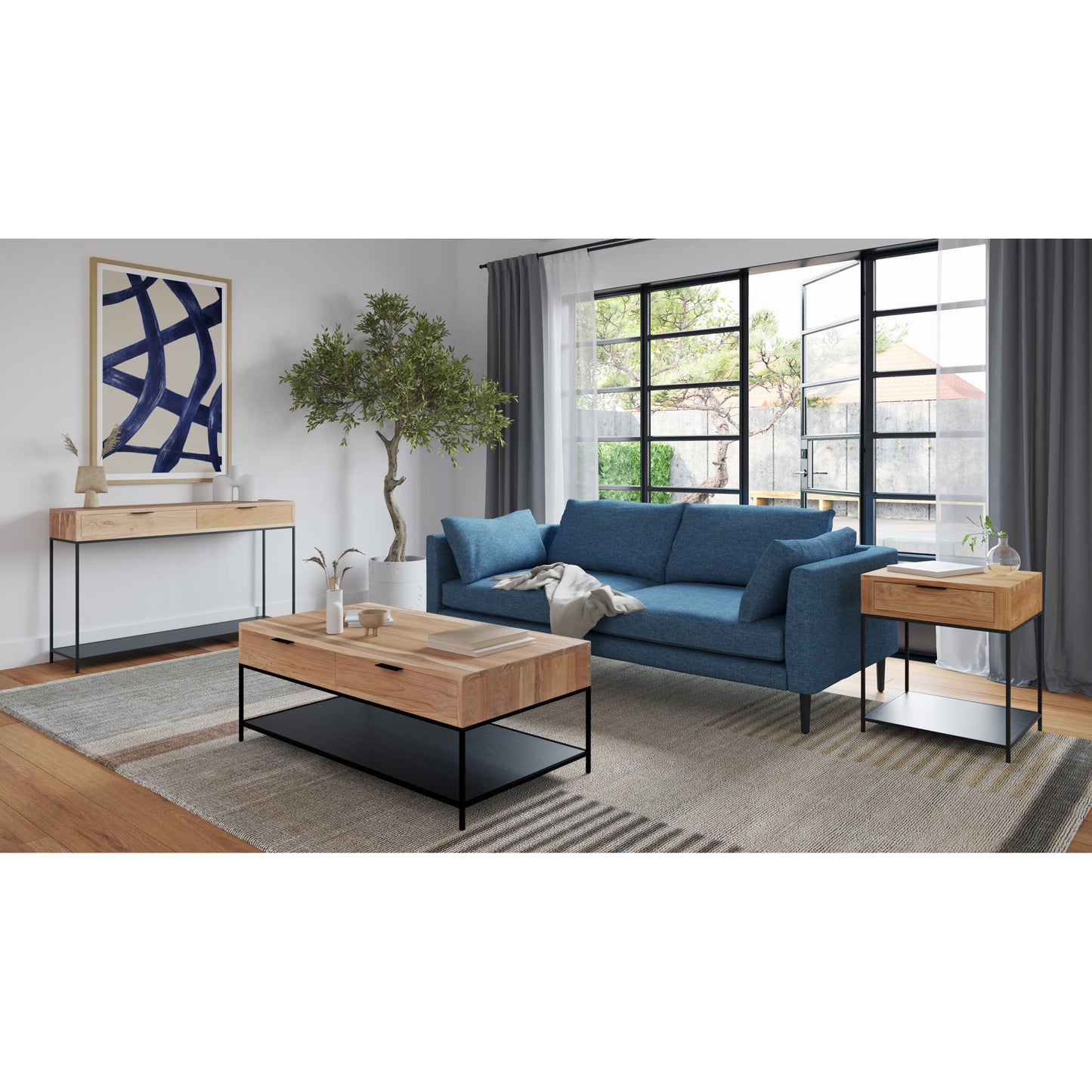 Joliet Side Table Natural by Moe's Home
