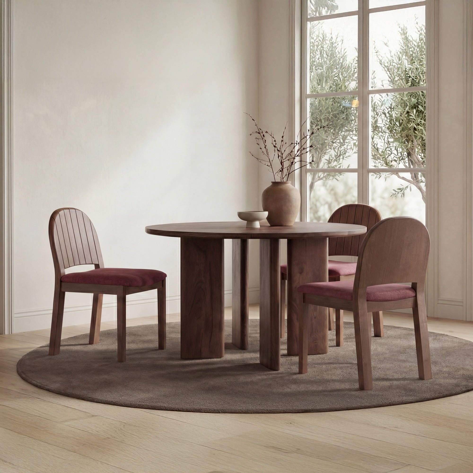 Emil Dining Chair Berry-Set of Two by Moe's Home