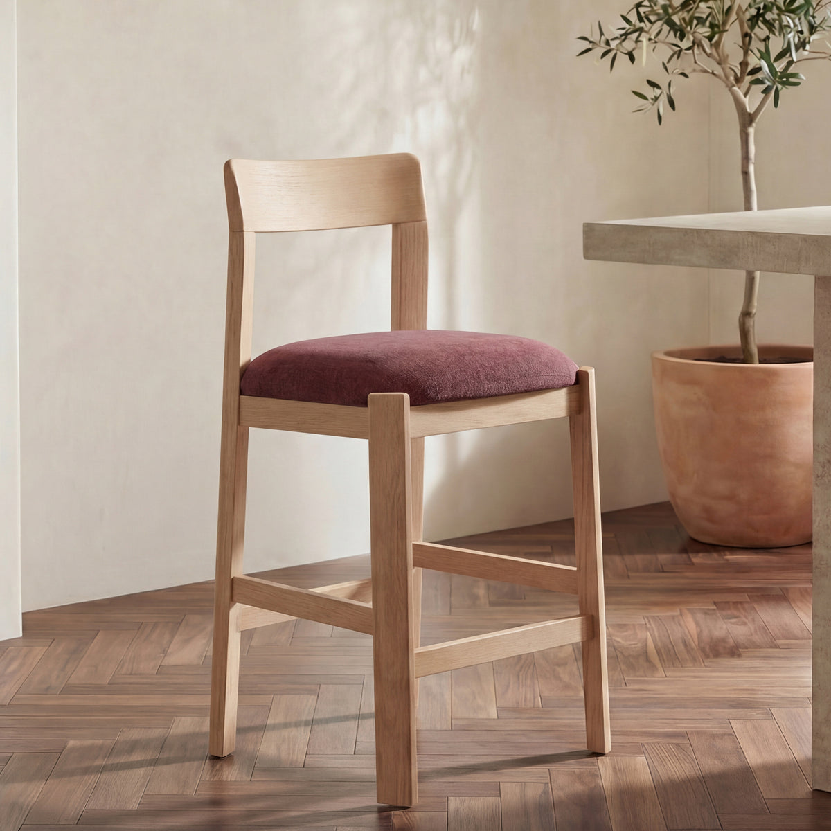 Oli Counter Stool Berry by Moe's Home