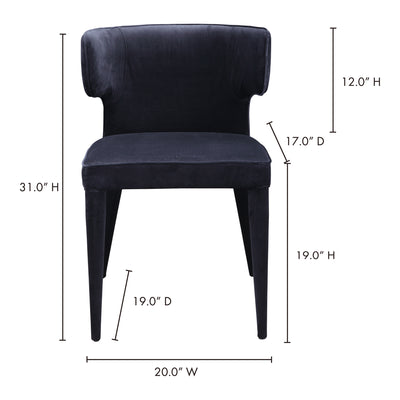 Jennaya Dining Chair Black by Moe's Home