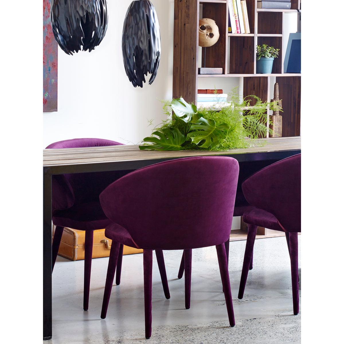 Stewart Dining Chair Purple by Moe's Home