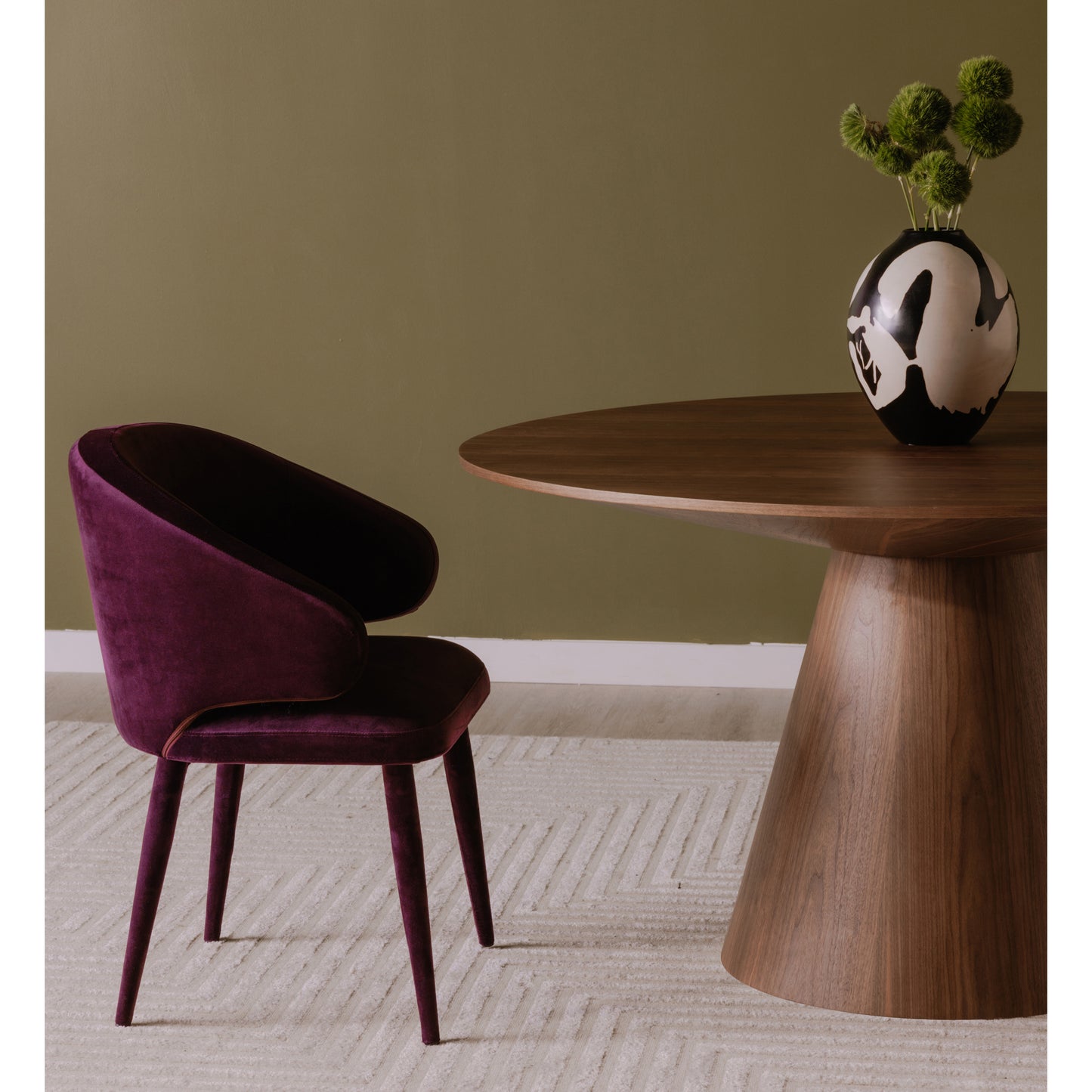 Stewart Dining Chair Purple by Moe's Home