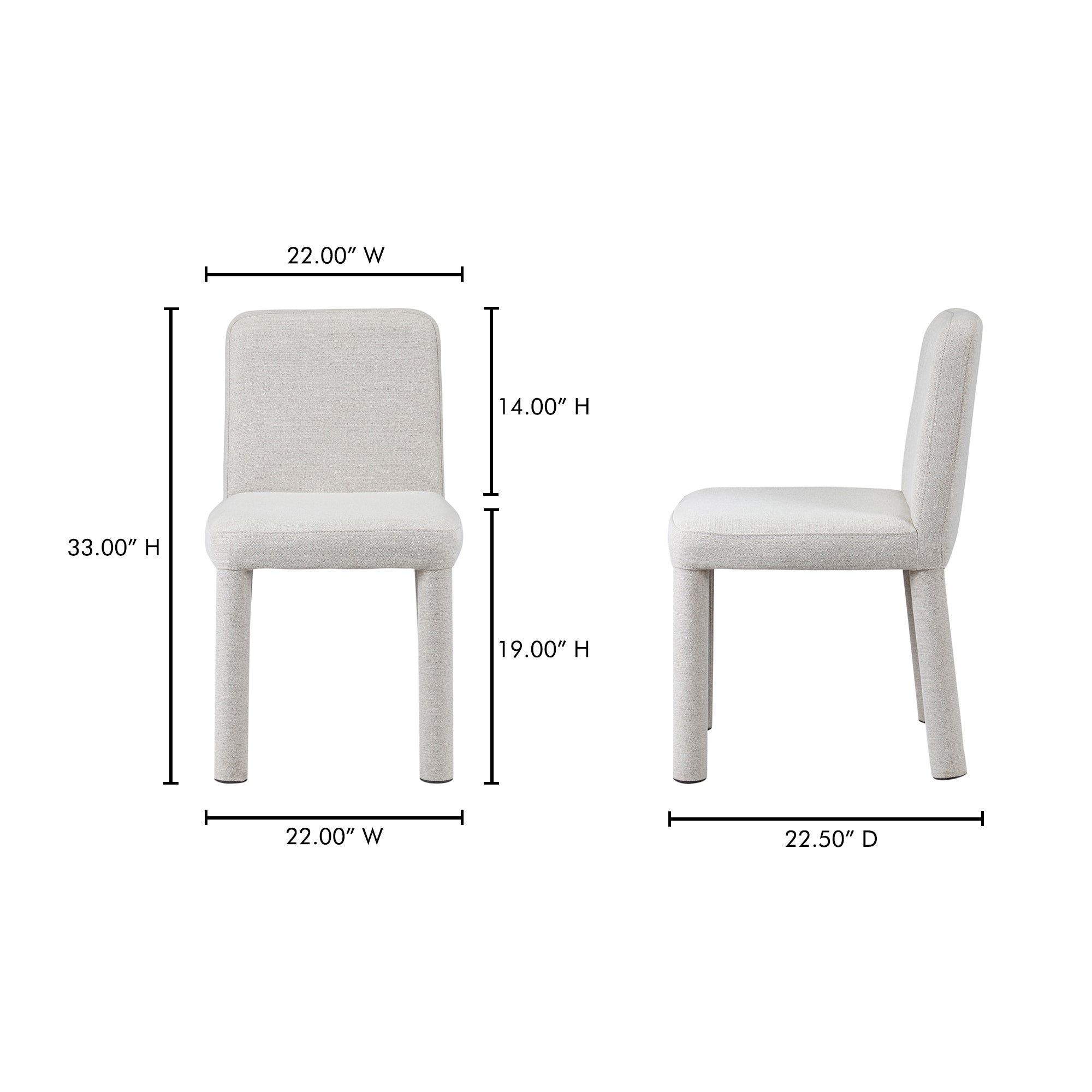 Place Dining Chair Light Grey– Set Of Two