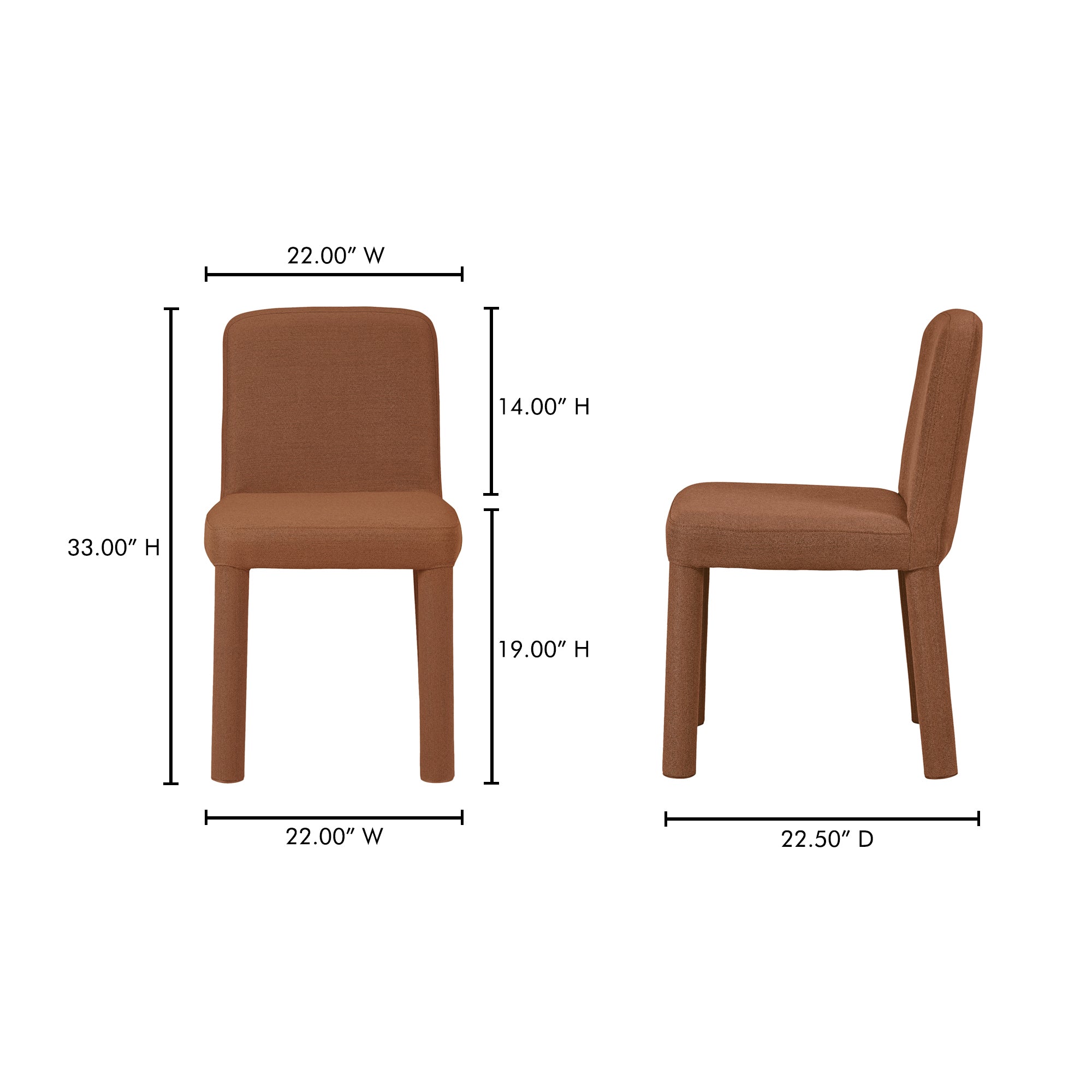 Place Dining Chair Rust – Set Of Two