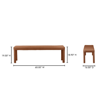 Place Dining Bench Rust