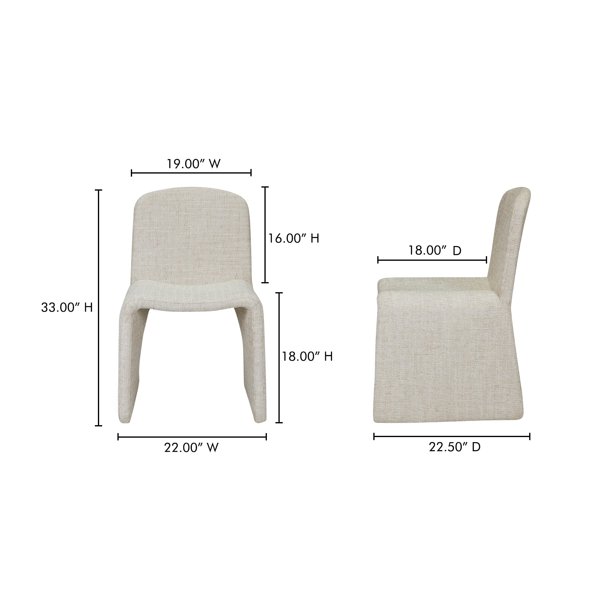 Ella Dining Chair Heather Beige