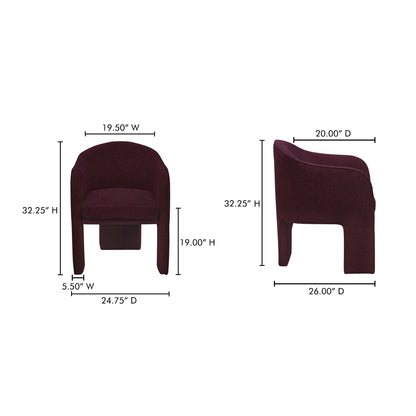 Clara Dining Chair Plum