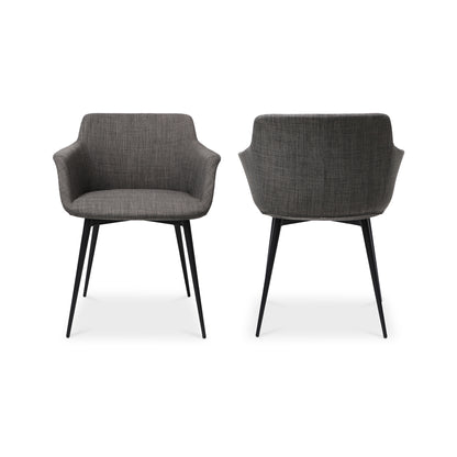 Ronda Arm Chair Dark Grey - Set Of Two