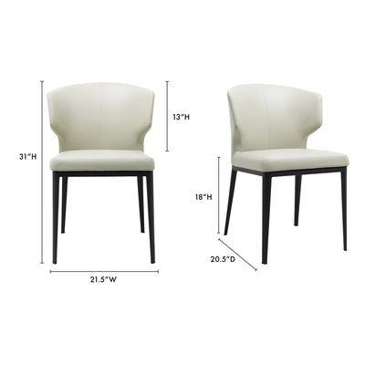 Delaney Dining Chair Beige - Set Of Two by Moe's Home