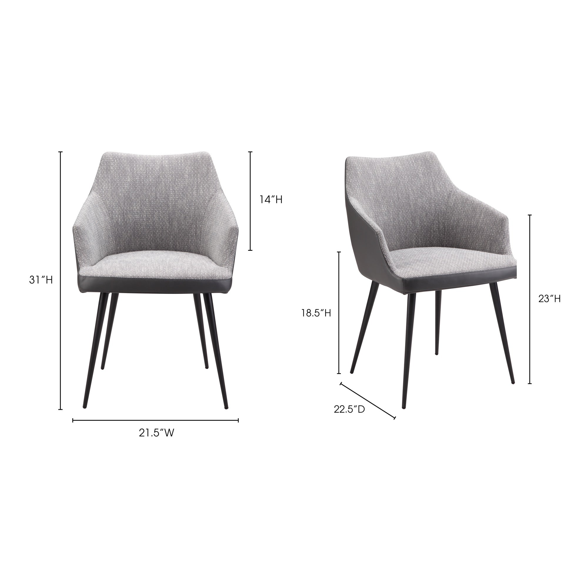 Beckett Dining Chair Grey