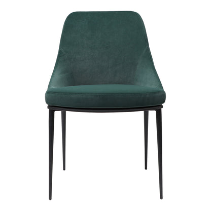 Sedona Dining Chair Green Velvet - Set Of Two