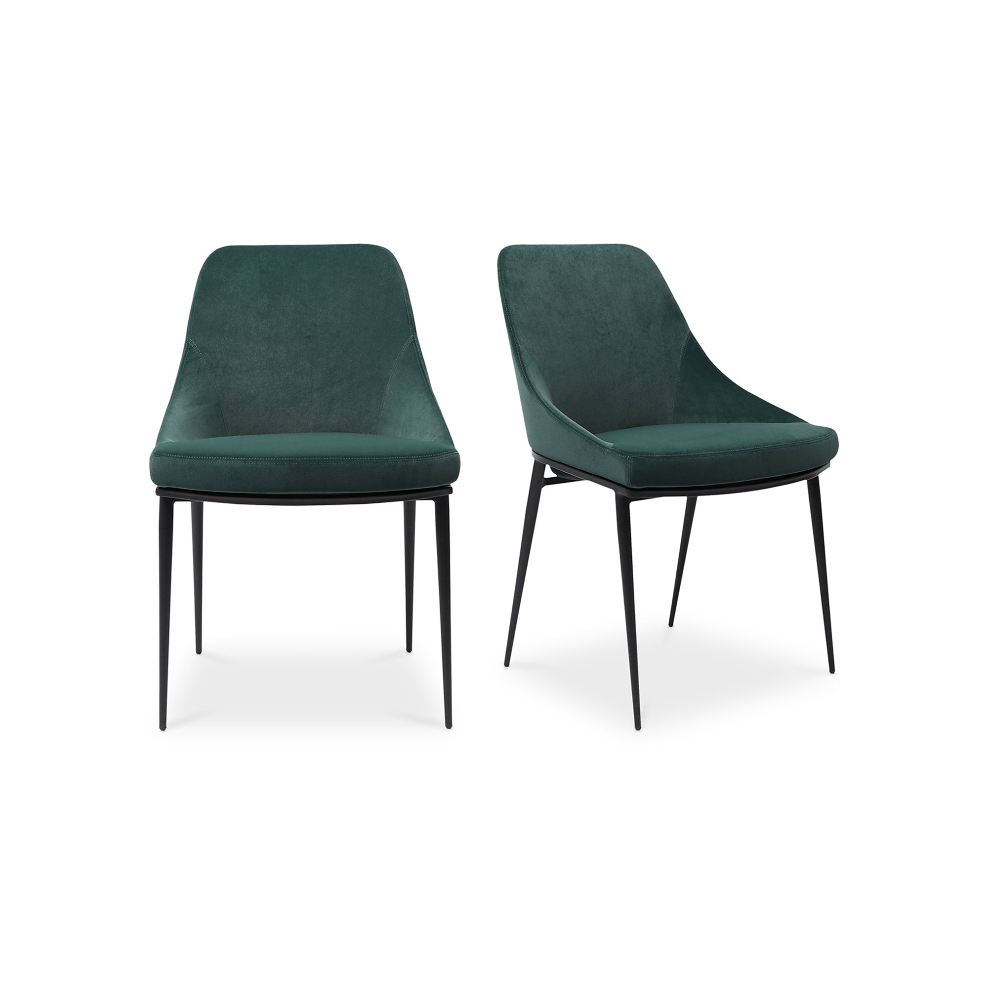 Sedona Dining Chair Green Velvet - Set Of Two