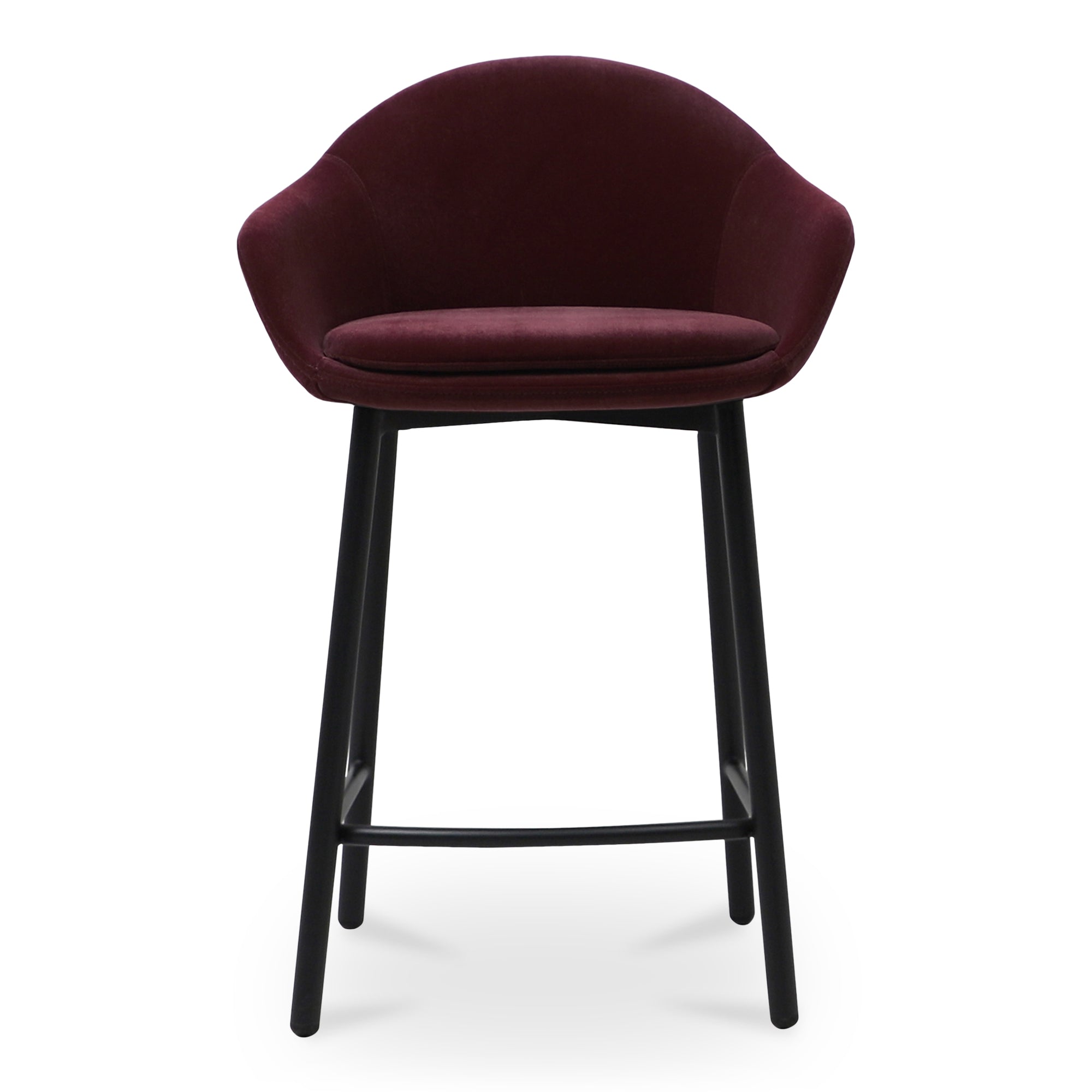 Emily Counter Stool Wine Velvet | Purple