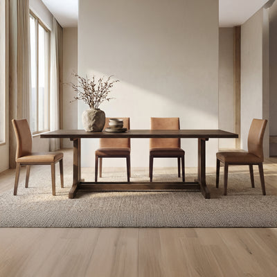 Frankie Dining Chair Tan Leather-Set Of Two by Moe's Home