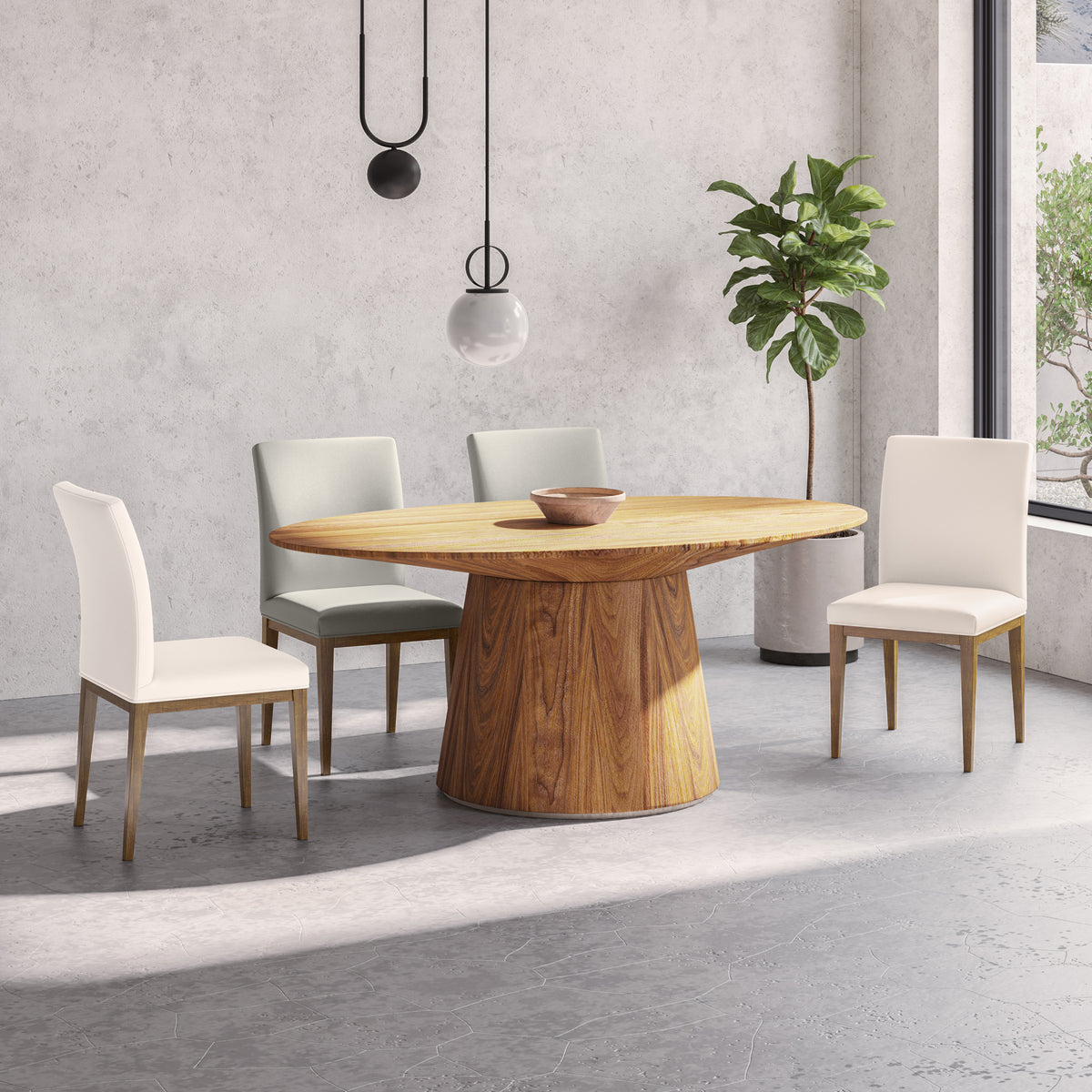 Frankie Dining Chair Grey - Set Of Two by Moe's Home