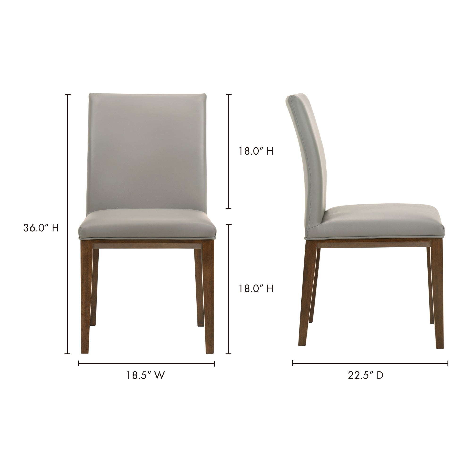 Frankie Dining Chair Grey - Set Of Two