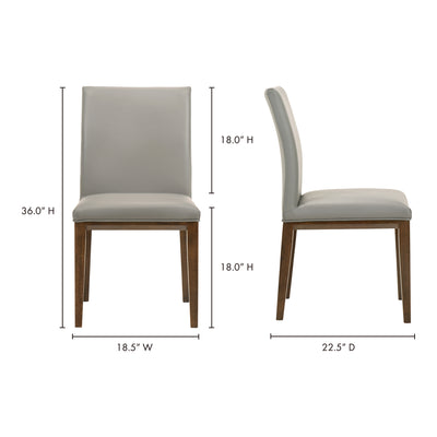 Frankie Dining Chair Grey - Set Of Two by Moe's Home